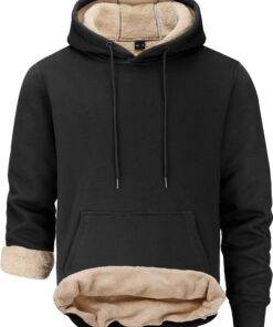 Tansozer homme capuches chaudes doublées en polaire sweatshirts d'hiver thermal pullover chaud