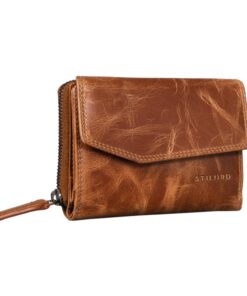 STILORD Lark' Portefeuille Femme Véritable Cuir Marron Grande Pochette Porte Cartes pour Dames Mode Vintage