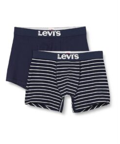 Levi's Homme Vintage Stripe Boxer Briefs 2P Lot de 2 Polyester Mixte Intemporel StylesComfortables et Confortables en Vi