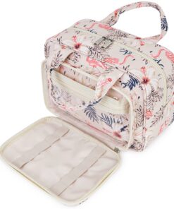 Trousse de Toilette Grande Narwey Femme Flamant|Taille Parfaite|Organisateur de.maquillage|Idéale pour Voyage|Accessoire