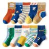 FedMois 10 paires chaussettes chaudes pour l'hiver en coton pour garçons et filles - socquettes enfant - taille unique