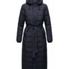 Manteau d'hiver chaud Navahoo pour femme - matelassé avec capuche et ceinture - grande taille XIV XS-3XL