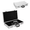 GYMAX Mallette Fusil Aluminium Sécurité Élevée, Mallette en Aluminium 134×35×12 CM, Valise Fusil pour Chasse et Tir, Séc