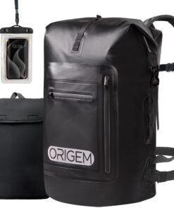 Sac à Dos Étanche Origem 55L Pour Pêche et Kayak, Idéal pour Le Bateau avec Panneau Dorsal Rembourré et Sacoche pour Ord