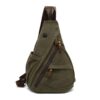 FANDARE Retro Sac de Poitrine Homme pour Affaires & Université - Sac À Dos Femme & Sling Bag - Toile - Sac d'Epaule & Sa