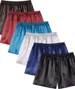 JupiterSecret Lot de Boxers en Satin Soyeux pour Homme | Élégants Pantalons de Pyjama Élastiques pour Homme
