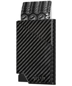 VULKIT Porte-Cartes Pop-up RFID-Bloquant Étui Fin en Aluminium pour Professionnels & Voyageurs - Cartes de crédit, Bille
