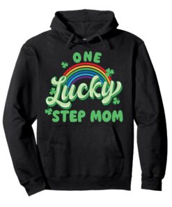 One Lucky Trèfle arc-en-ciel Mom St Patricks Day Sweat à Capuche