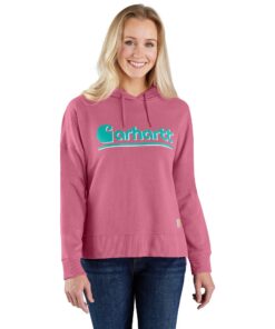 Carhartt Pull à Capuche en Fibre Tencel Femme Étiquette Automne Large Coupe Confort Classic Design