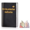 Jiawaggag Porte-Papiers Voiture 1 Pack Multicartes 4 Volets Étui Carte Grise 14,5x9,5cm pour Pochette Permis et Carte Gr