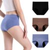 Culottes menstruelles absorbantes INNERSY Femme Coton Taille Haute pour Post-Accouchement - Lot de 3 (-Compatible avec l