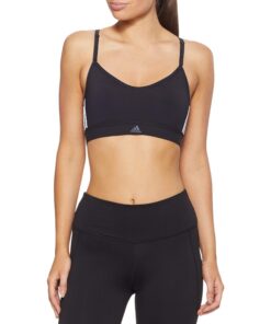 Adidas All Me 3 Stripes Soutien-Gorge de Sport Femme Élastique et Compresse pour Sport ifdeficile