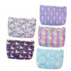 Paquet de rangement licorne PU porte-monnaie, lot de 5 pièces, lot coloré pour garçons et filles, préservant la commodit