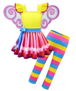 Robe Fancy Nancy avec Ailes de Papillon Lito Angels pour Enfant Fille Anniversaire | Taille 2-8 ans