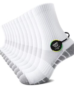 TUUHAW Chaussettes de Sport en Coton Éponge pour Homme et Femme - Lot de 6 idéales pour Tennis, Course, Trekking et Golf