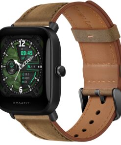 Montre Amazfit réparée en cuir wanme pour homme et femme, 20 mm bracelet de rechange
