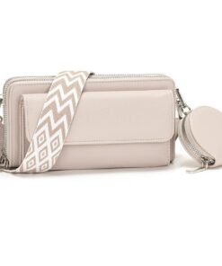Sac Snmoec portable femme pochette telephone portable Noir fonctionnelle avec porte-monnaie et fente pour carteporte-mon