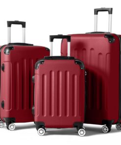 Set de valises LEADZM Grande Taille & Cabine, Valises Rigides ABS 360° Roulettes, Pour Voyageurs En Voyage
