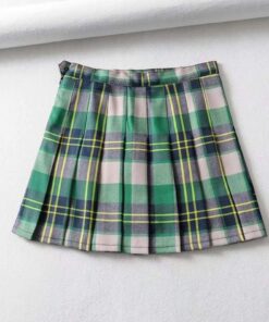 Beau Kilt Ecossais Jupe Courte Plissée Haute Qualité pour Jeune Fille