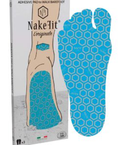 NAKEFIT L'original – Semelles adhésives hypoallergéniques bleues – Idéal pour toute la famille – Parfaits pour les activ