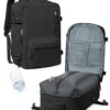 VENATIN Sac airbag à dos sous vide noir pour voyage Easyjet 45x36x20avec compression et pompe pour homme et femme