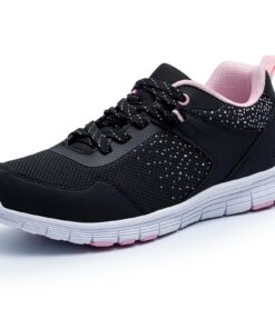 SPIEZ Chaussures de Sécurité Anti-Écrasement Feminines EU35 Noir-Rose Travail et Quotidien