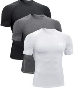 Compression Shirt pour Hommes | Éclosion de Technologie, Confort Optimal | Athlètes et Routineurs | Améliore le Flux san