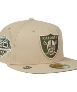 New Era 59Fifty Fitted Beanie Cap anniversary edition d'équipes NFL en beige pour hommes occasionnelle