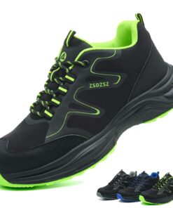 Chaussures de Sécurité ZSDZSZ Hommes Légères Antidérapantes pour Travail Respirantes Chaussures de Chantier Hommes Embou