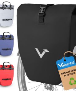 Valkental Sacoche de Porte-Bagages Etanche 20L avec Réflecteurs