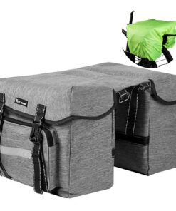 UBORSE Sac Vélo 25L Étanche Sac de Roue Arrière Double Grande Polyvalente pour Vélo, Ebike, Moto, VTT avec Housse de Plu