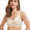 TOWINGO Soutien Gorge sans Armature pour Femmes en Everyday Usage avec Push Up Sans Couture et Col en V