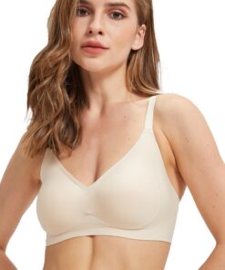 TOWINGO Soutien Gorge sans Armature pour Femmes en Everyday Usage avec Push Up Sans Couture et Col en V