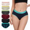Culottes femme coton stretch confortable-OEKO-TEX STANDARD 100 pour sport et quotidien-Lot de 6-Taille basse