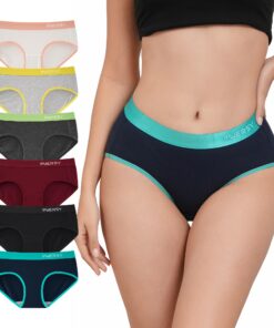 Culottes femme coton stretch confortable-OEKO-TEX STANDARD 100 pour sport et quotidien-Lot de 6-Taille basse