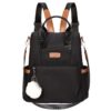 Sac à Dos Antivol Eshow Femme Noir Élégant et Léger pour Voyage École Shopping