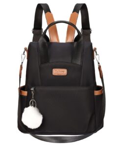 Sac à Dos Antivol Eshow Femme Noir Élégant et Léger pour Voyage École Shopping