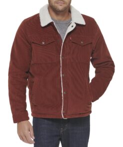 Veste Camionneur Levi's Corduroy Sherpa Lined Élégante pour Hommes en Standard et Big & Tall