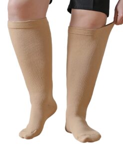 Bas de contention PUTUO pour homme et femme : chaussettes de compression graduées grande taille pour sport, cyclisme et