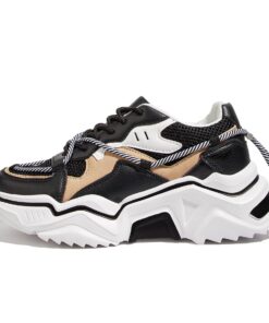 Baskets LUCKY STEP Retro Dad Femmes Plateforme Couleurs Foncées Usage Quotidien Promenades