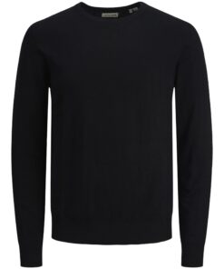 JACK & JONES Sweatshirt Homme Noos Knit Crew Neck en Tricot - Noir - M_large