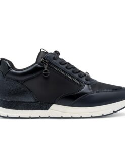 Infinity Leather Baskets à Lacets et Fermeture Éclair pour Femmes en Cuir de Qualité Supérieure Idéales pour le Week-end