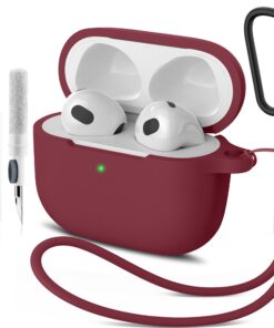 Coque en silicone souple Wanme pour AirPods 3 - protection complète et kit de nettoyage - pour homme et femme - scène sp