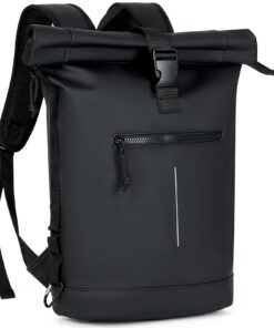 Lekeinchi Sac à Dos Étanche pour Femmes et Hommes - Grand et Pratique pour Voyages, Travail et College - Noir