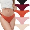 VOENXE Tanga Culotte Sans Couture Femmes, String Invisible, Microfibre Chic Seams-less, Underwear Comfortables Multicolo