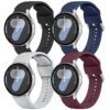 Wanme bracelet Samsung Galaxy Watch 4, bracelet silicone sport 20mm, pour Watch 7/FE/6/6 Classic/5/5 Pro/3/Active, confo