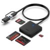 Lecteur de Carte mémoire BENFEI, USB-C vers SD Adaptateur 4 in 1, CompatibleiPhone 15 Pro/Max et MacBook Pro/Air 2023, É