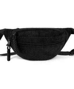 Sac Aucuu Noir à Bananes Velours Côtelé Sangle Réglable Shopping Voyage Travail