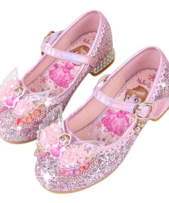 Title: Chaussures de déguisement Reines des Neiges Elsa | Antidérapant & Paillettes pour Filles (Taille 23-36)