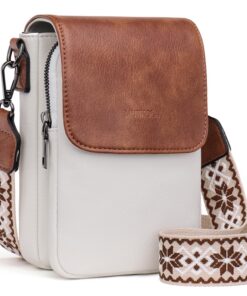 MUIIKOLA Besace Sacoche Messenger Femmes en Cuir Pu Rigide -Petit Sac Bandoulièreavec Réglables Bandoulière - Portefeuil